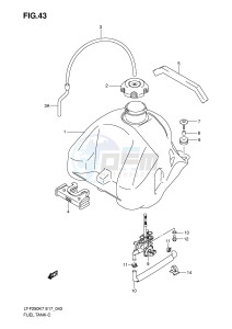 LT-F250 (E17) drawing FUEL TANK (MODEL K7 K8)