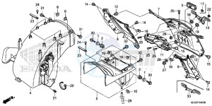 GL1800BE F6B Bagger - GL1800BE UK - (E) drawing REAR FENDER