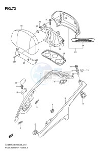 AN650 (E3-E28) Burgman drawing PILLION RIDER HANDLE (AN650AK6 AK7 AK8 AK9 AL0)