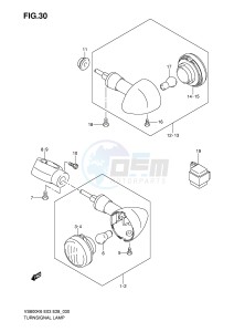 VS800 (E3-E28) INTRUDER drawing TURN SIGNAL LAMP