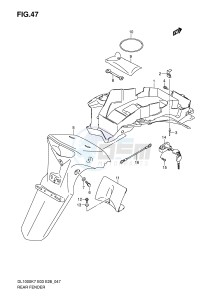 DL1000 (E3-E28) V-Strom drawing REAR FENDER