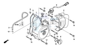 TRX90 drawing LEFT CRANKCASE COVER