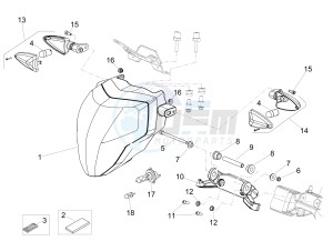 SHIVER 900 E4 ABS (NAFTA) drawing Front lights