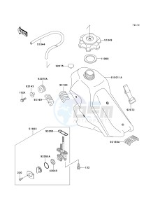 KLX 300 A [KLX300R] (A7-A9) [KLX300R] drawing FUEL TANK