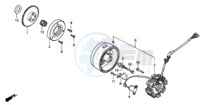 TRX200D FOURTRAX 200 drawing GENERATOR