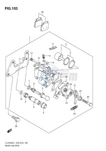 LT-Z400 (E28-E33) drawing REAR CALIPER