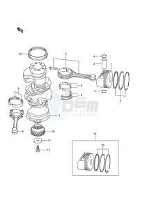 DF 200 drawing Crankshaft