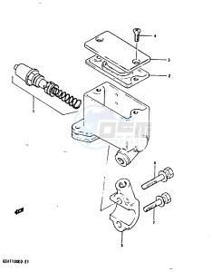 GSX1100 (Z-D) drawing FRONT MASTER CYLINDER (GSX1100EZ EXD ESD)