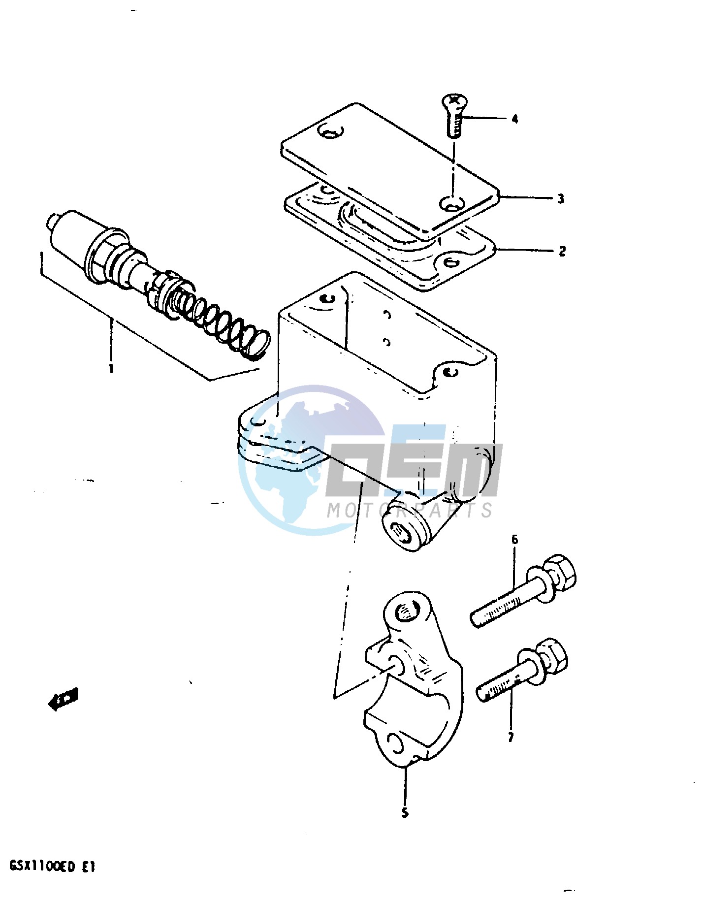 FRONT MASTER CYLINDER (GSX1100EZ EXD ESD)