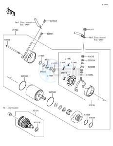 JET SKI SX-R JS1500AJF EU drawing Starter Motor