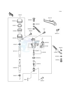 ZX 600 D [NINJA ZX-6] (D1) [NINJA ZX-6] drawing REAR MASTER CYLINDER