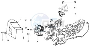 Liberty 50 2t RST ptt (AU-D) Austria - Germany drawing Cylinder head - Cooling hood - Inlet and induction pipe