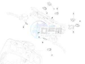 GTS 300 ie Super (EMEA, APAC) (AU, HK, IN, IT, J, SG, TW, UK) drawing Selectors - Switches - Buttons