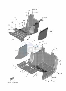 YXF1000EWS YX10FPSM (B4J2) drawing STAND & FOOTREST 2