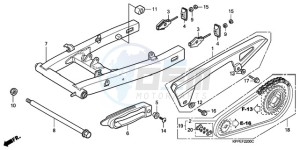 CBR125RW9 France - (F / CMF) drawing SWINGARM