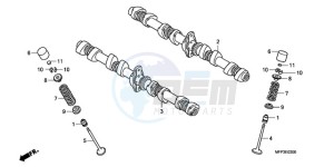 CB1300A9 Europe Direct - (ED / ABS MME TWO) drawing CAMSHAFT/VALVE