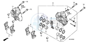 CBR600RR9 U / MME SPC 2U drawing FRONT BRAKE CALIPER (CBR600RR9,A/RA9,A)