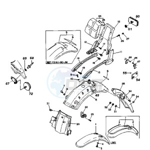 XV VIRAGO 1100 11000 drawing FENDER