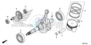 TRX500FA6G TRX500FA Australia - (U) drawing CRANKSHAFT/ PI STON