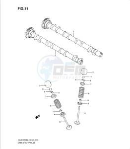 GSX1300R drawing CAMSHAFT/VALVE