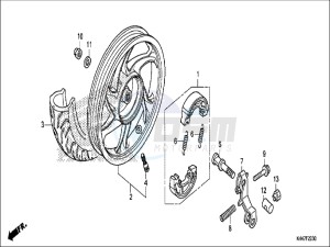 NSC110MPDH UK - (E) drawing 30 REAR WHEEL