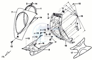 MIO 50 drawing FR PLATE / HEAD LIGHT / FOOTREST