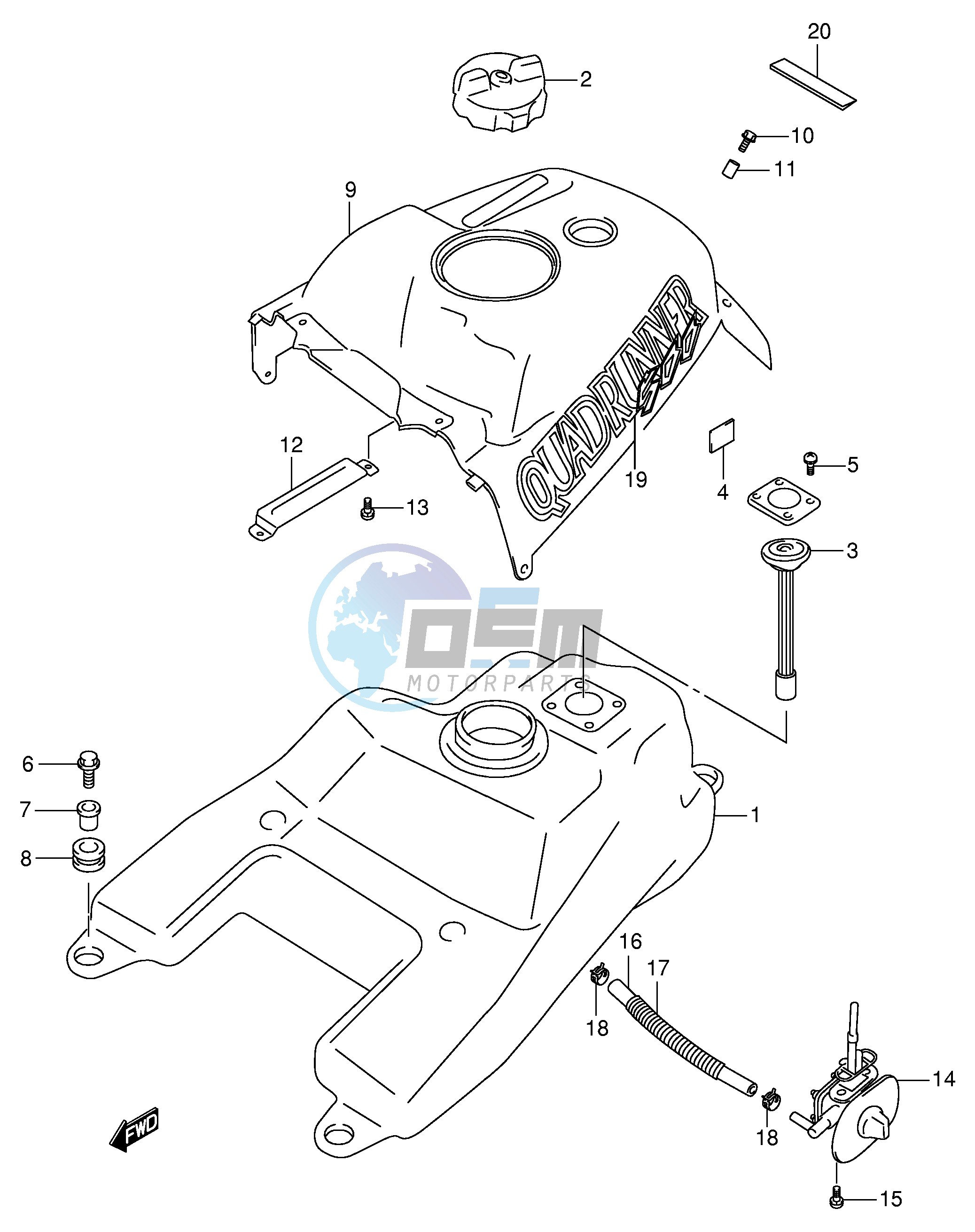 FUEL TANK (MODEL W)