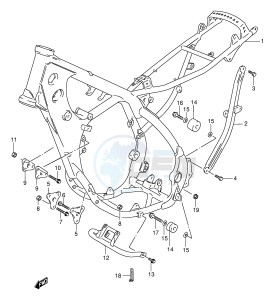 RMX250 (E1) drawing FRAME