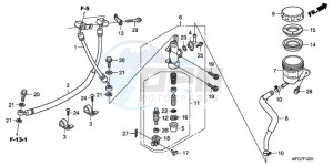 CB600FA39 France - (F / ABS CMF ST) drawing REAR BRAKE MASTER CYLINDER (CB600FA/FA3)