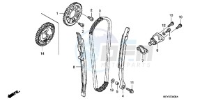 CRF450XB drawing CAM CHAIN/ TENSIONER