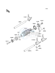 ER-6n ER650A8F GB XX (EU ME A(FRICA) drawing Gear Change Drum/Shift Fork(s)