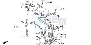 VFR800A drawing FRONT BRAKE HOSE (VFR800)