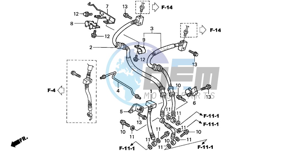 FRONT BRAKE HOSE (VFR800)