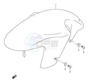 TL1000R (E2) drawing FRONT FENDER