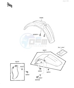 KX 80 N [BIG WHEEL] (N1) [BIG WHEEL] drawing FENDERS