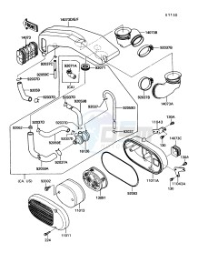 VN750 A [VULCAN 750] (A6-A9) [VULCAN 750] drawing AIR FILTER