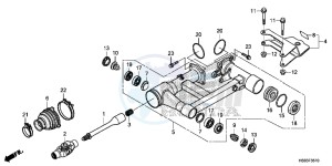 TRX250TEG TRX250T Europe Direct - (ED) drawing SWINGARM