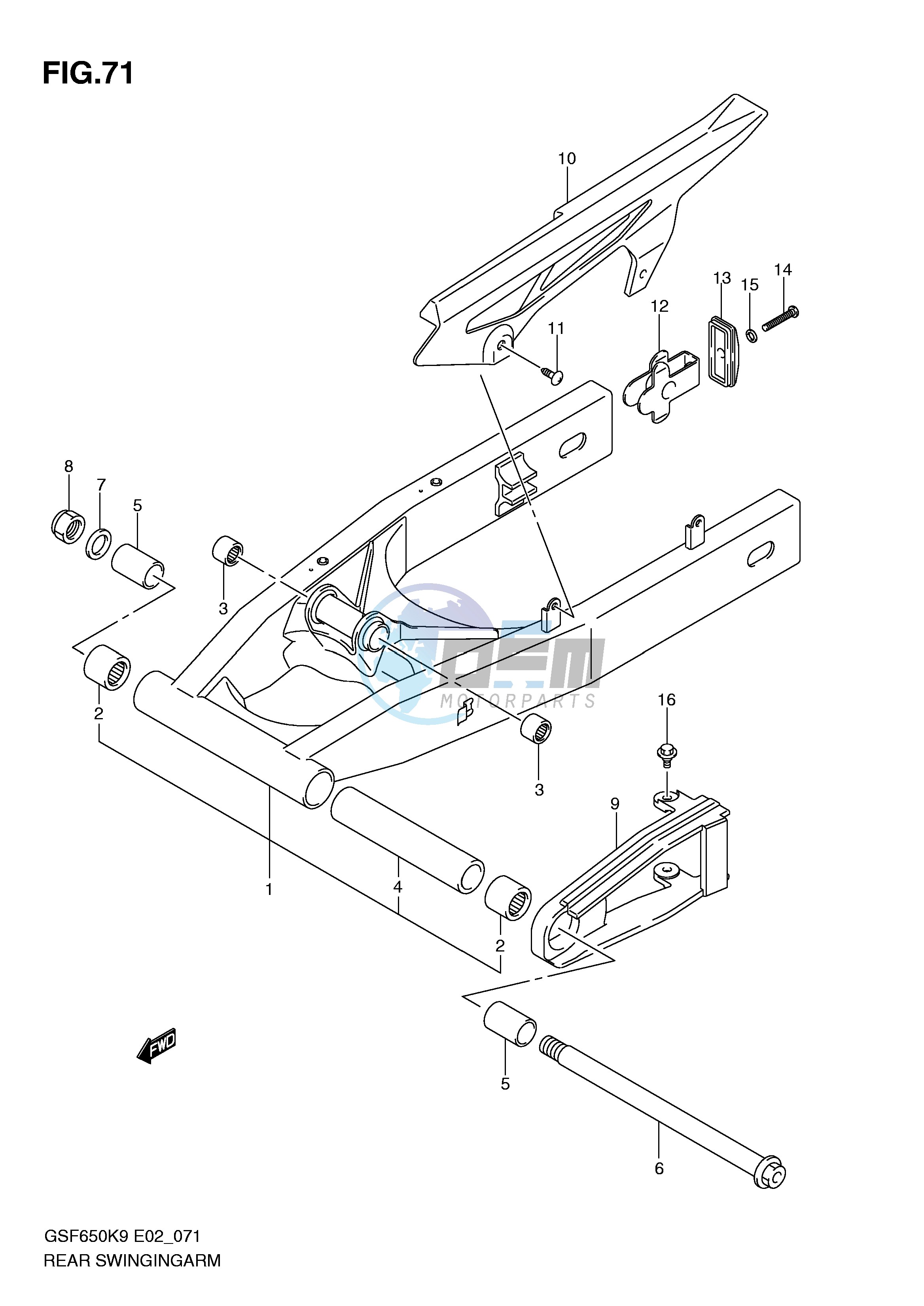 REAR SWINGING ARM