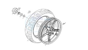 BOULEVARD - 50 CC 2T drawing REAR WHEEL