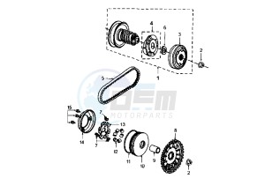 X–FIGHT - 100 cc drawing CLUTCH