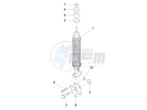 LX 150 4T 3V IE NOABS E3 (APAC) drawing Rear suspension - Shock absorber/s