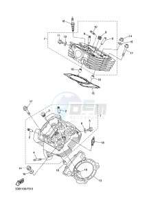 XVS1300CU XVS1300 CUSTOM XVS1300 CUSTOM (2SSA) drawing CYLINDER HEAD