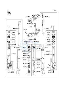 VERSYS KLE650CEF XX (EU ME A(FRICA) drawing Front Fork