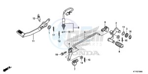 CBR125RSF CBR125RS E drawing PEDAL