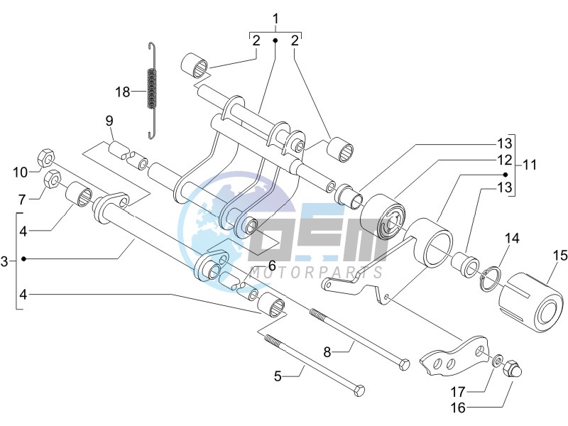 Swinging arm