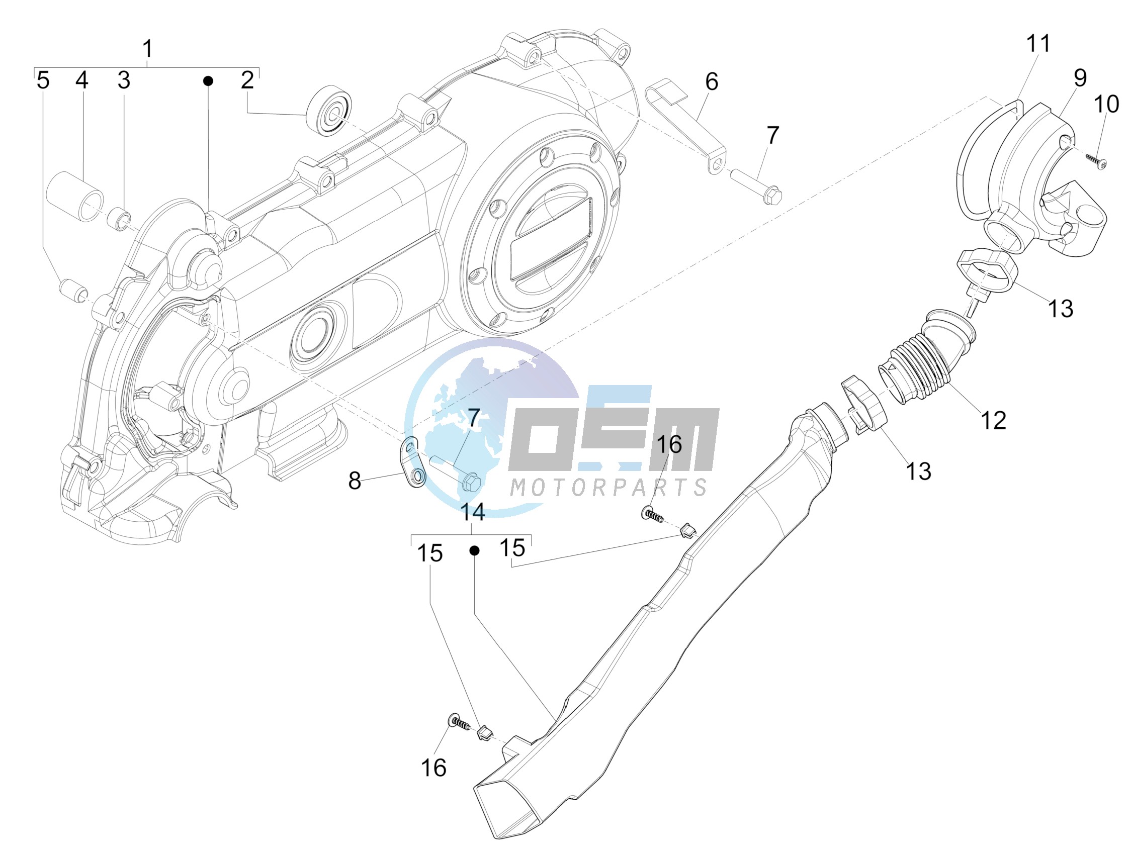 Crankcase cover - Crankcase cooling