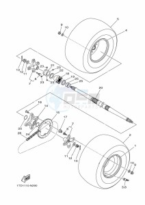 YFZ450R (BKDA) drawing REAR WHEEL