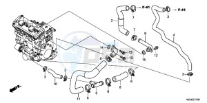 CBF1000FC CBF1000F E drawing WATER PIPE