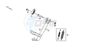 MAXSYM 400 I drawing CENTRAL STAND / SIDE STAND