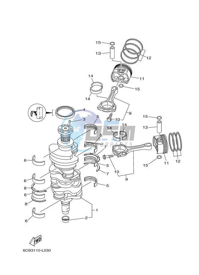 CRANKSHAFT--PISTON